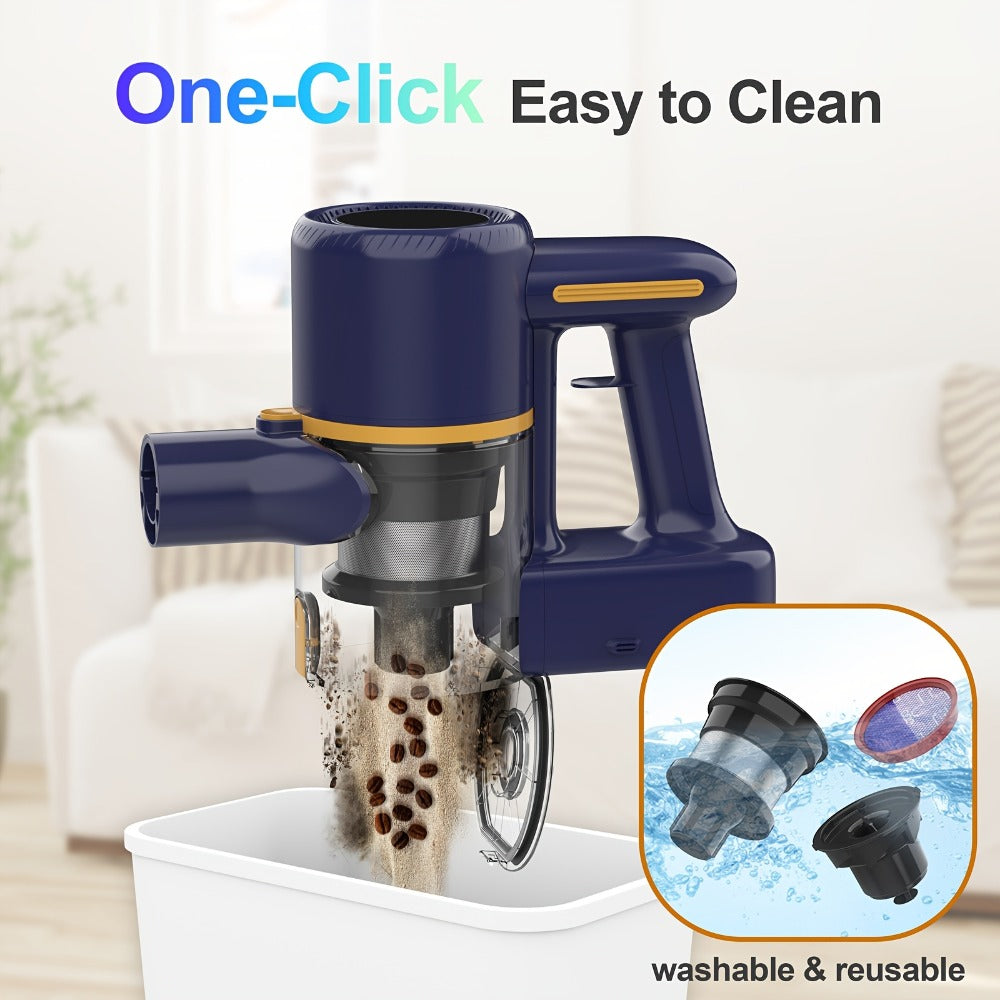 Cordless Vacuum Cleaner for Home – Corded & Cordless 2-in-1, 180° Foldable, LED Brush, High Suction, 40-Min Runtime, 38.58oz Dust Cup for Hardwood Floors, Seniors & Pregnant Women