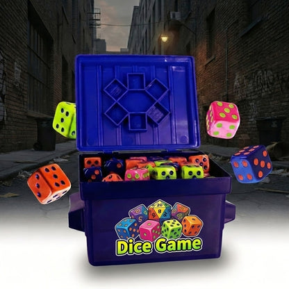 Fast-Paced Dice Rolling Board Game with 80 Dice – Addictive 2-4 Player Party Game for Adults & Groups, Portable Travel Game Night Set with Game Board, Graffiti Stickers & Rules
