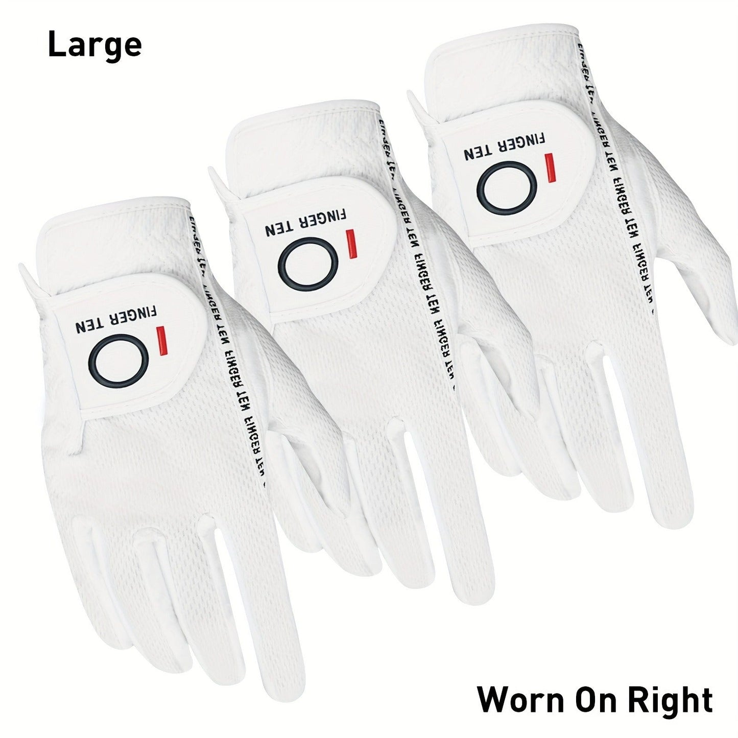 Wet Weather Golf Gloves Rain Grip 3-Pack for Men | Breathable Water-Resistant Golf Gloves for Left & Right Hand – Durable Comfortable Fit in Hot & Wet Conditions (Black, Gray, White | S–3XL)