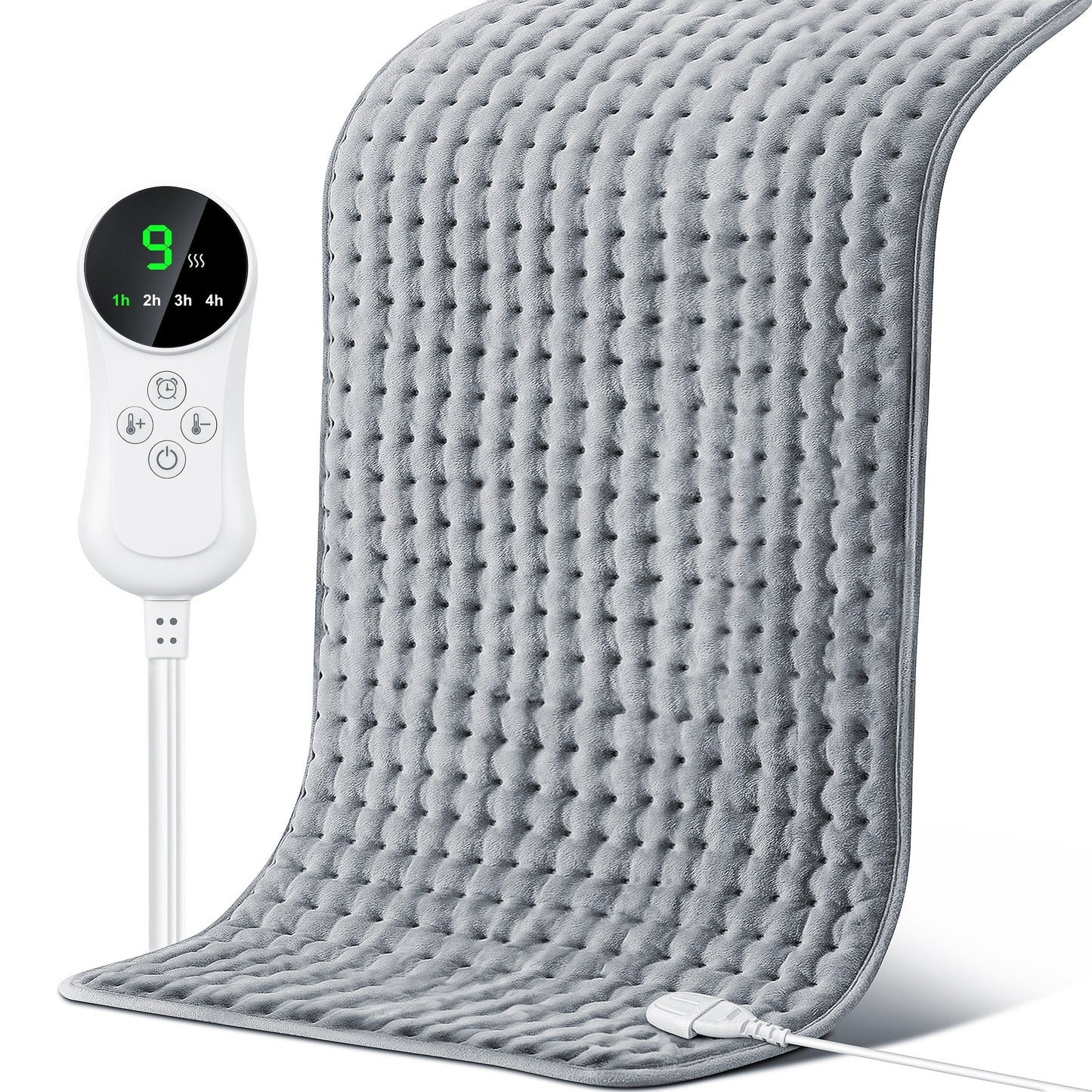 Electric Heating Pad 17"x33" Fast Heating Lap Blanket - 9 Adjustable Heat Settings, Automatic Shutoff Timer, Soft & Cozy, Machine Washable, Portable Desk Lap Warmer for Office Home Winter Use