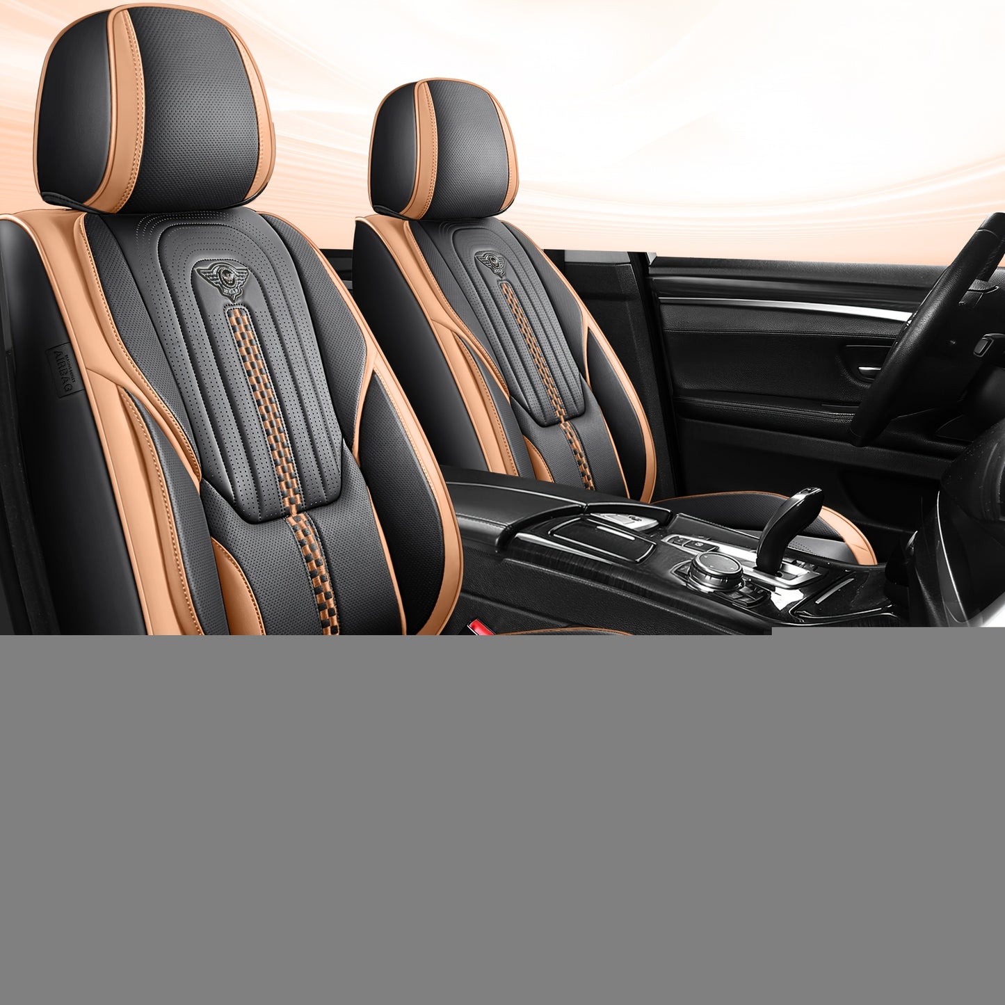 Red Rain Car Seat Cover Synthetic Leather Seat Cover Full Enclosure Comfortable Car Seat Cover Fit Most Cars Sedan Truck SUV