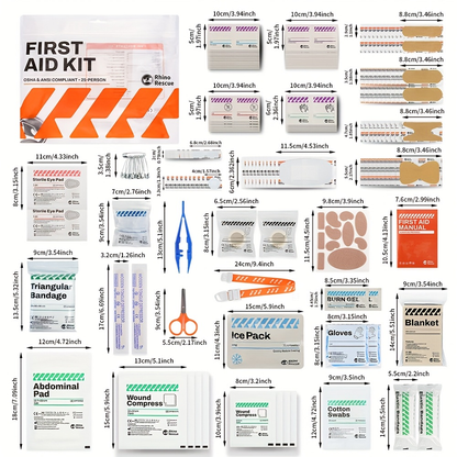 220-Piece First Aid Kit Refill Bag – Emergency Replacement Supplies with Bandages, Gauze & Wound Pads, Portable Refill Set for Home, School & Car, FSA & HSA Eligible