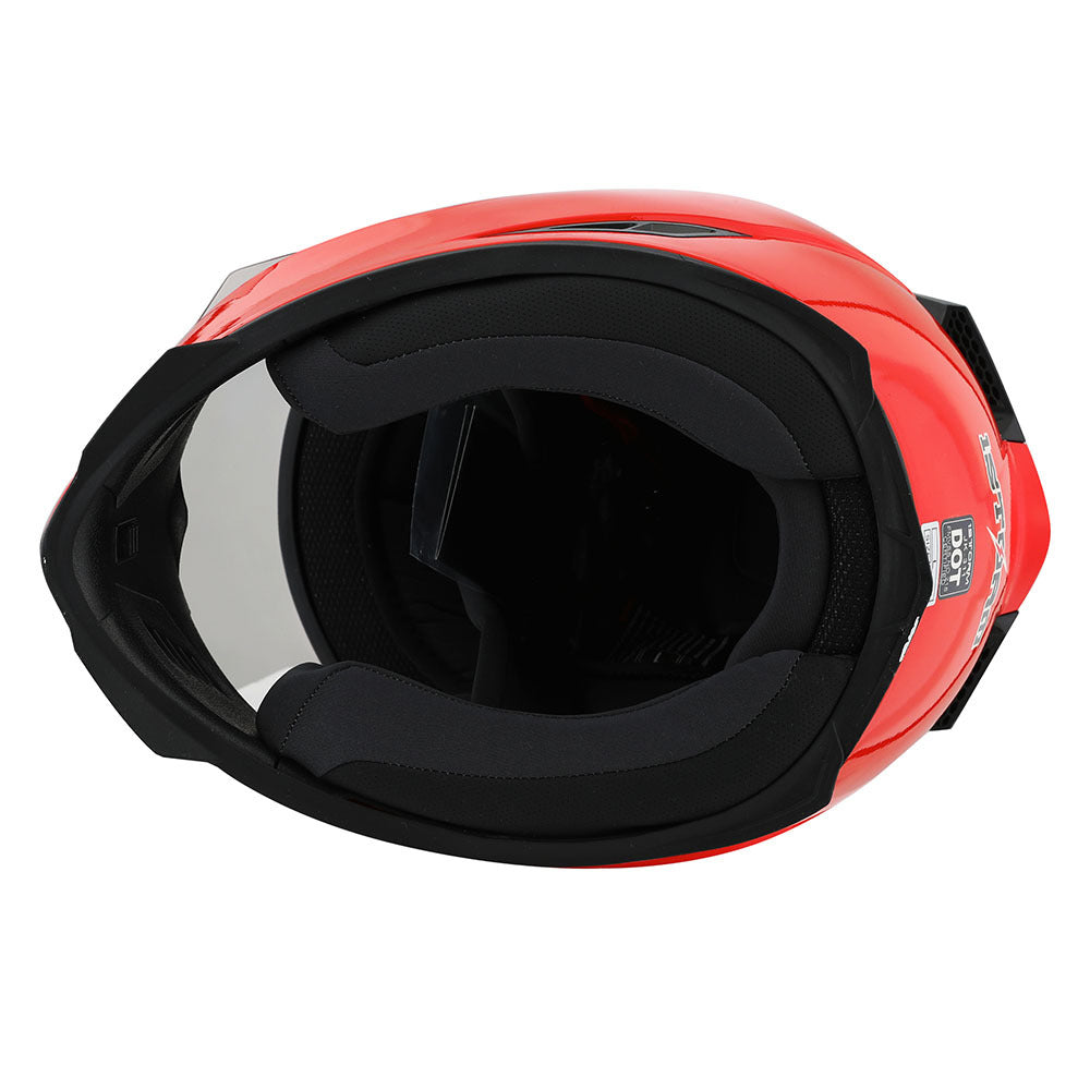Motorcycle Full Face Helmet with Tinted Shield & Spare Clear Shield Quick Release Buckle Lightweight Aerodynamic Removable Washable Interior, Multiple Colors S M L XL