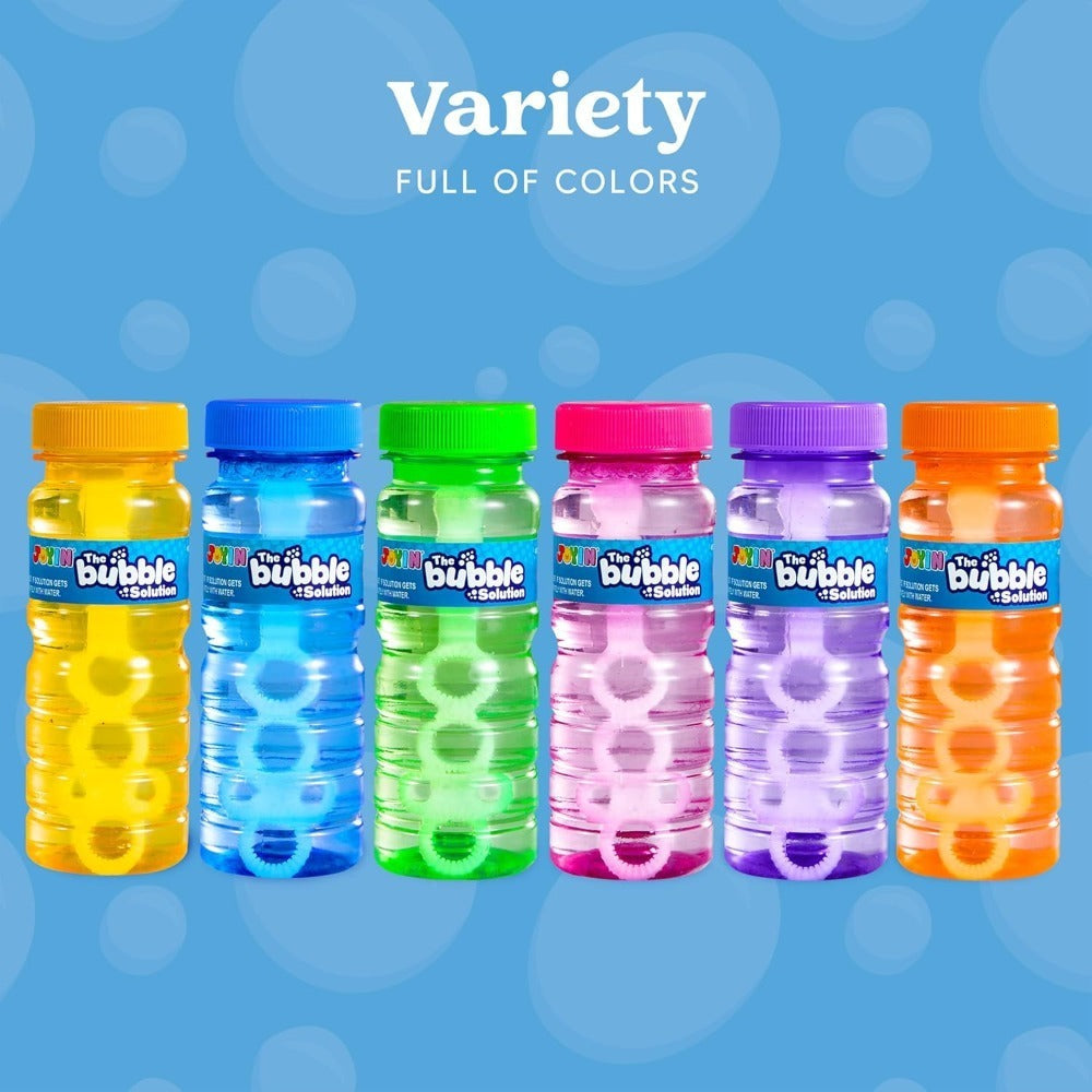 Bubble Bottles with Wands 6 12 or 24 Pack – 4oz Bubble Solution Kids Party Favors for Birthday Goodie Bags, Outdoor Summer Play, Wedding Send-Off Favors & Classroom Giveaways