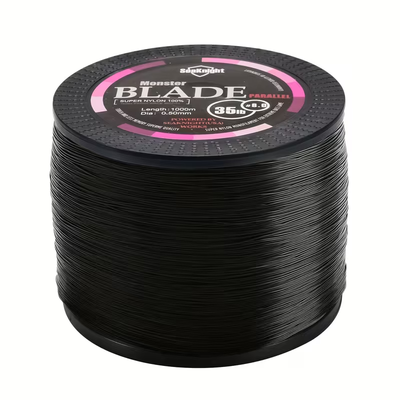 Monofilament Fishing Line 1000M / 1093Yds – Nylon Mono Line for Freshwater & Saltwater, 2-35LB, Black & White