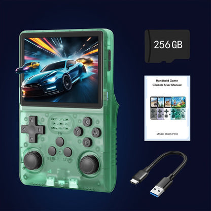 R40S PRO Handheld Retro Game Console 256GB – 3.5 Inch IPS Screen Portable Emulator with Linux System, Pocket Video Game Player for Travel, Christmas & Birthday Gift for Gamers