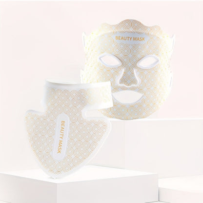 Red Light Therapy Face Mask – 7-in-1 LED Device for Face, Neck & Chest, 95 Beads 650nm & 850nm Dual Wavelength, Flexible Soft Silicone, Remote Control, Anti-Aging Home Spa Beauty Gift for Women