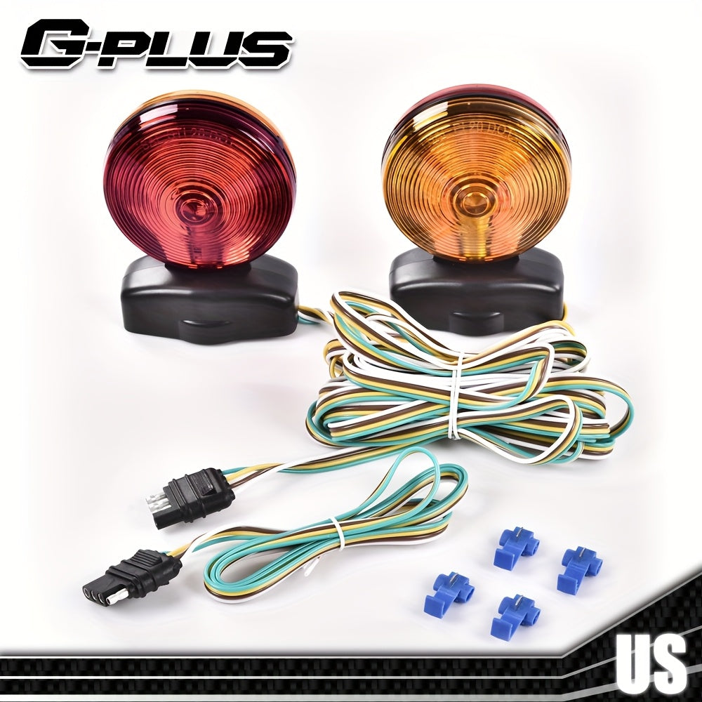 Magnetic Towing Light 12V Tow Trailer Lights Brake Tail Signal 12 Volt Kit,, Wire Trailer Lights Kit