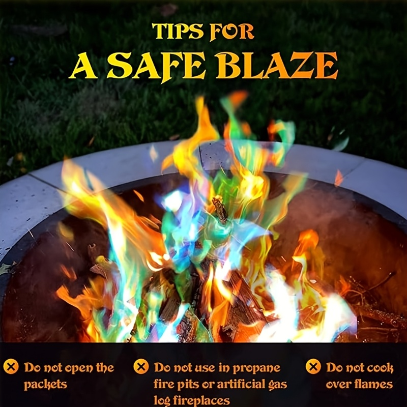 Fire Color Changing Packets 12/24pcs – Magic Colorful Flame Packets for Campfire, Fire Pit, Bonfire & Outdoor Fireplace, Fun Camping Accessories for Adults & Families