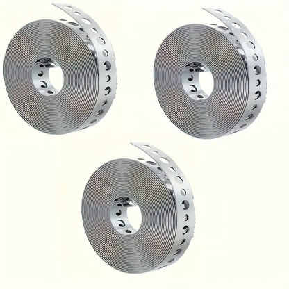 Galvanized Steel Pipe Support Bar with Pre-Drilled Holes - Heavy-Duty Corrosion-Resistant Hanging Rod for Plumbing HVAC Garage Workshop, Industrial Metal Tube Rack, 5m / 10m / 15m Options