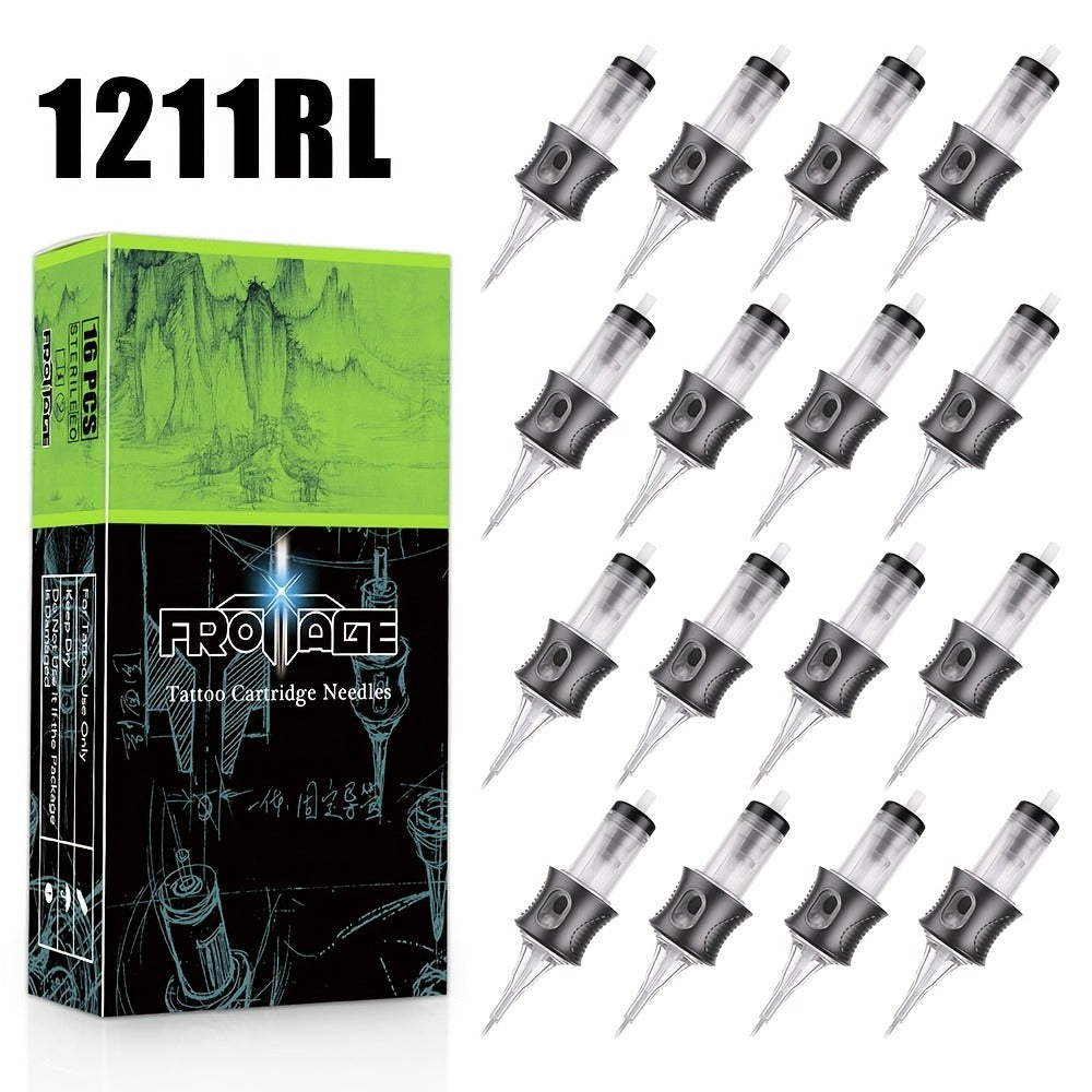 Tattoo Needle Cartridge Set 26 Sizes Integrated High Transparency Tips Round Liner Shader Curved Magnum M1 RL RS CM Disposable for Professional Artists & Beginners