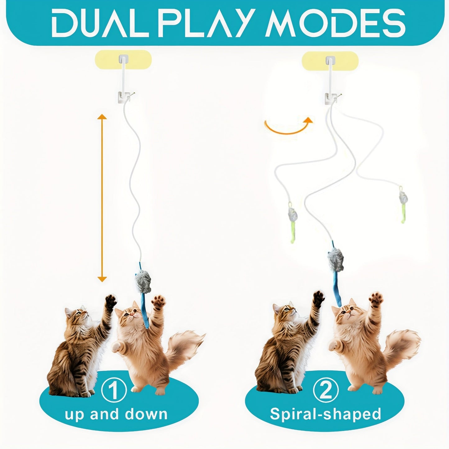 Remote Control Flying Bird Cat Toy Electric Automatic Drone with Hanging Motion Indoor Cat Enrichment Toy for Kittens Adult Cats Boredom Buster Blue 1-Pack 2-Pack