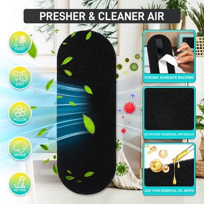 Ceiling Fan Blade Air Purifier Filters 30Pcs | Activated Carbon Odor & Dust Eliminator Pads | Home Kitchen Bedroom Office Indoor Air Quality Improvement