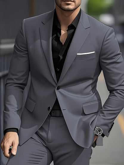 Men's Two-Piece Suit Set - Coordinated Everyday Style