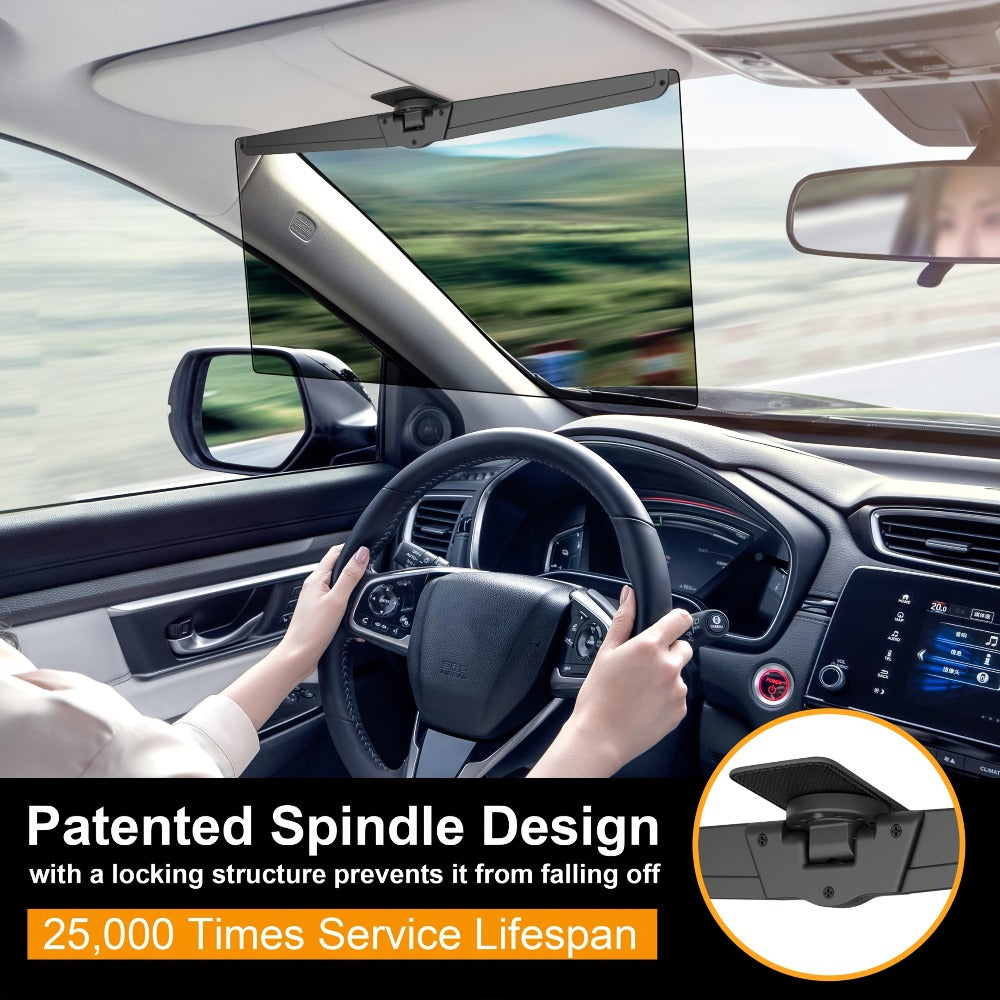 Car Visor Extender Polarized UV400 Anti-Glare | Clip-On Adjustable Sun Visor Extension, Blocks Blinding Sun & Headlight Glare, Universal Fit for Safe Comfortable Driving
