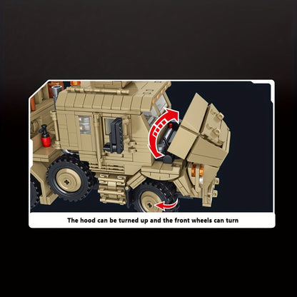 MOC Military Tank Hauler Building Block Set 3482pcs – Armored Heavy Transport Vehicle Brick Model Kit Adult Collector Display Piece Hobbyist Gift Military History Enthusiasts Model 628015