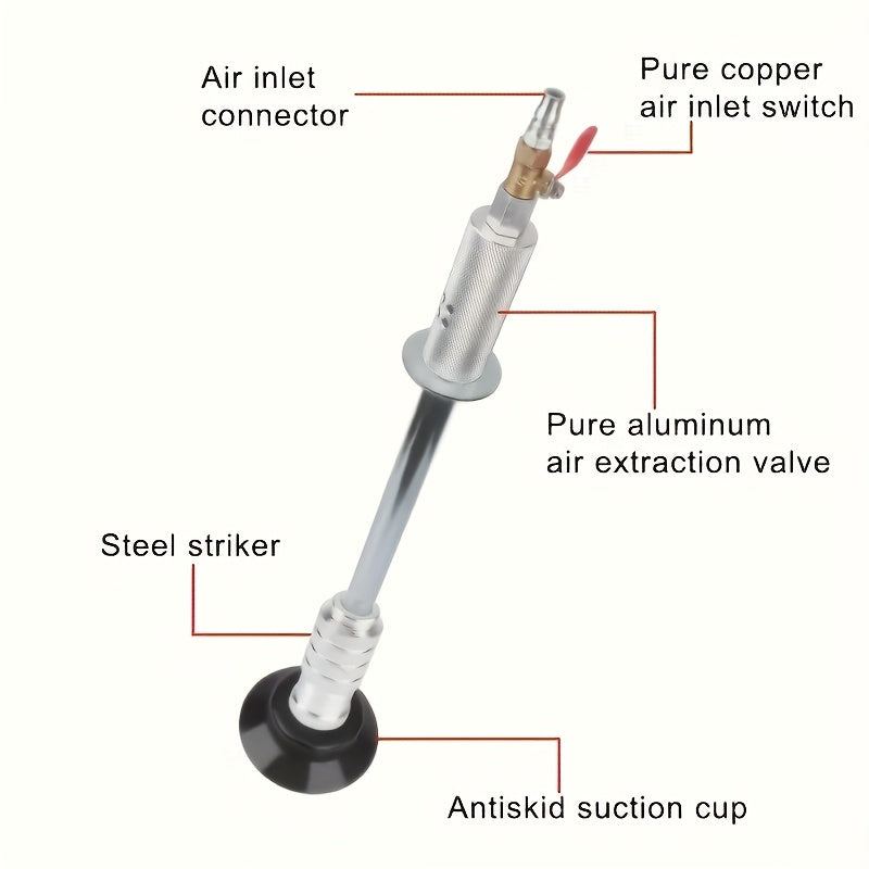 1pc Pneumatic Car Dent Puller Suction Cup Metal Drawing Hammer Repair Tools Car Maintenance Parts Car Body Restoration Auto Parts