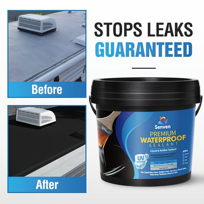 Professional-Grade Liquid Rubber Waterproof Sealant - 32oz UV-Resistant & Elastic Formula for Roof/Concrete/RV/Boat Leaks | All-Weather Crack Filler for Masonry & Vacation Homes Indoor/Outdoor Use