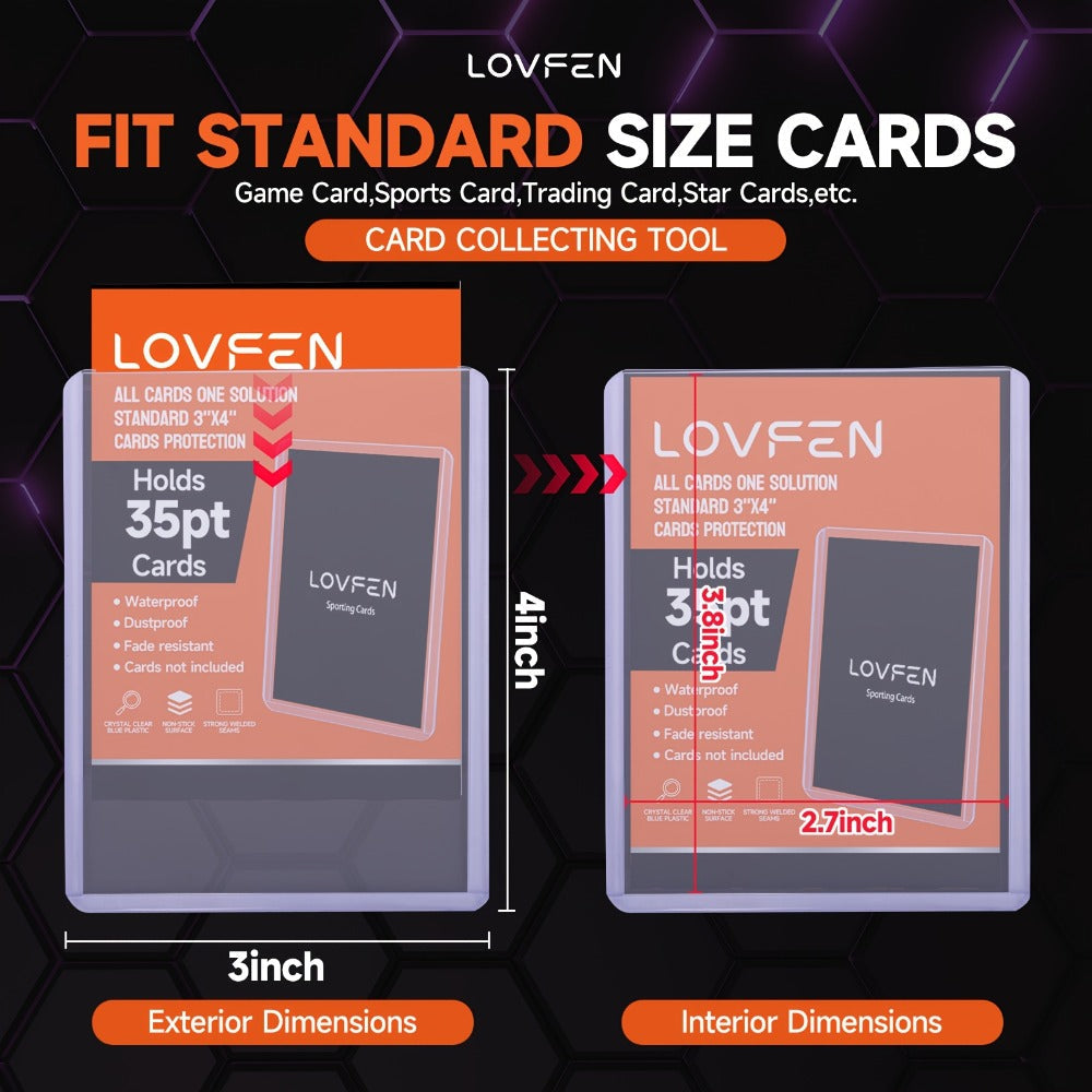 Trading Card Top Loaders 2000ct + 2000 Soft Sleeves – 3"x4" Hard Plastic Baseball Card Protectors, Fits Baseball, Football, Sports & TCG Cards, Bulk Card Storage Bundle