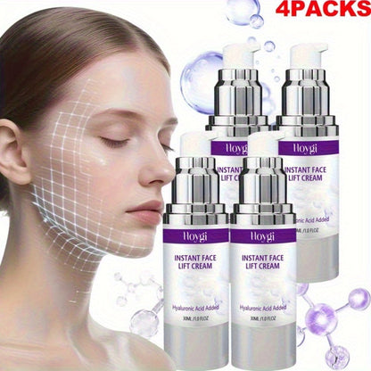 Instant Face Lift Cream 4 Pack 30ml Alcohol Free 24-Hour Hydration Moisturizing Skin Tightening Anti-Aging Face Cream Lasting Hydration for All Skin Types Daily Skincare