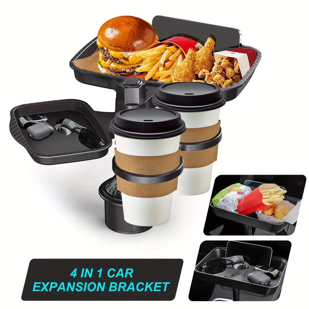 Car Cup Holders - Expansion Brackets, Car Trays, Car Storage Brackets, 360-Degree Rotation, Sturdy Bottom Design, Suitable for Most Car Cup Holders, Ideal for Automotive Gifts
