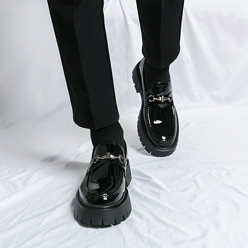 Men's Loafers & Slip-Ons - Platform Sole & Metal Detail 219237