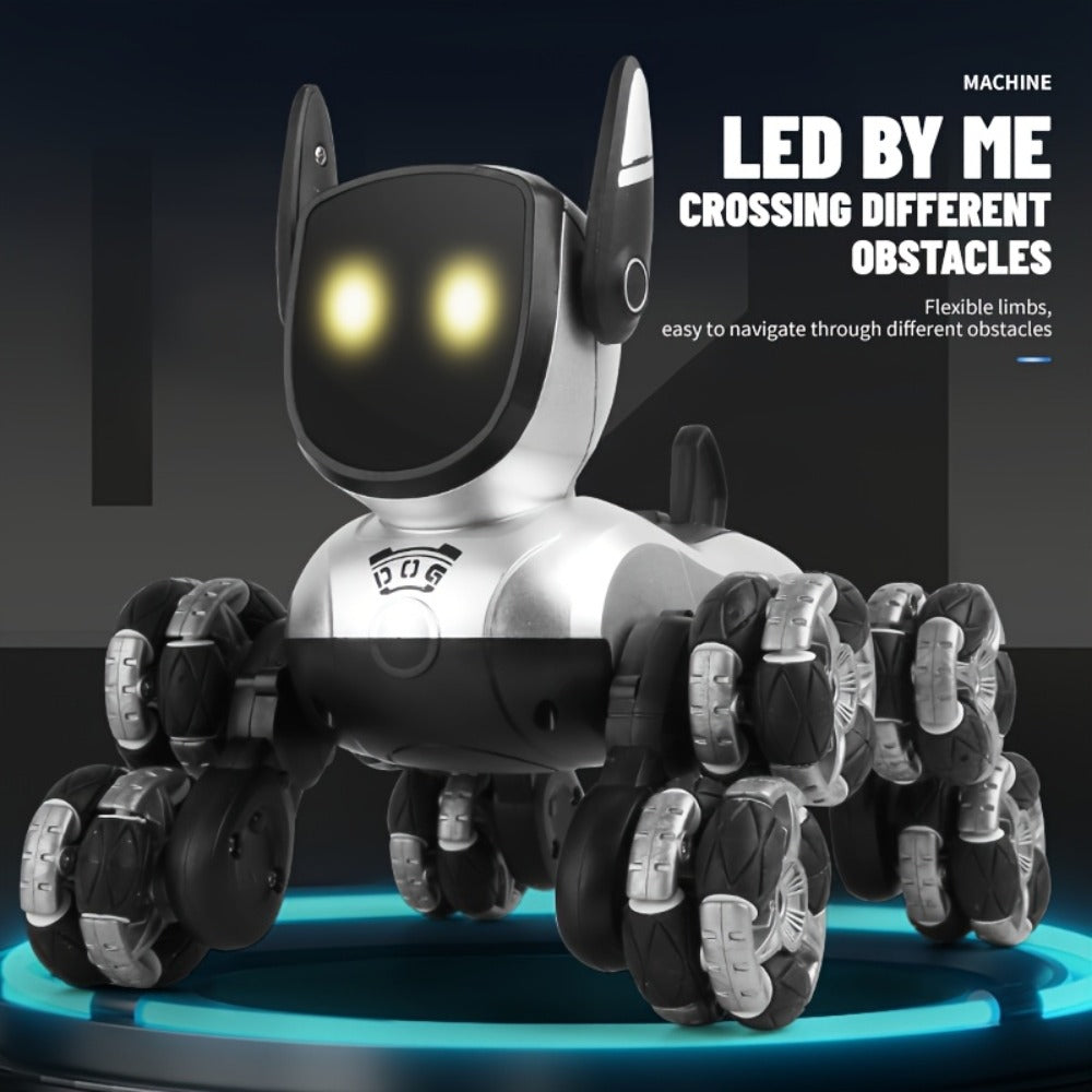 Robot Dog Toy for Kids – RC Smart Interactive Electronic Pet with Remote Control, Music & Action Show, Stunt Moves, Rechargeable STEM Gift for Boys & Girls Ages 3 4 5 6 8, Birthday Christmas Halloween