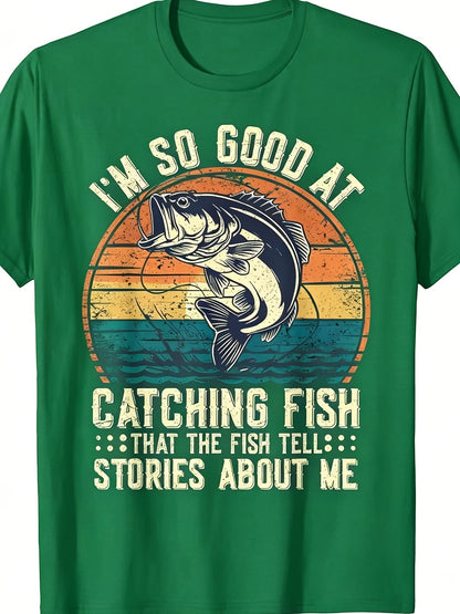 Men's Graphic T-Shirt - Crew Neck Short Sleeve Travel Style 972261