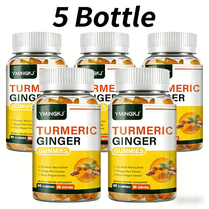 Turmeric Gummies with Black Pepper & Mint — 2000% Higher Absorption Curcumin | Anti-Inflammatory Joint, Immune & Digestive Support | Natural Formula | 60 Count | Women & Men Daily Wellness Supplement