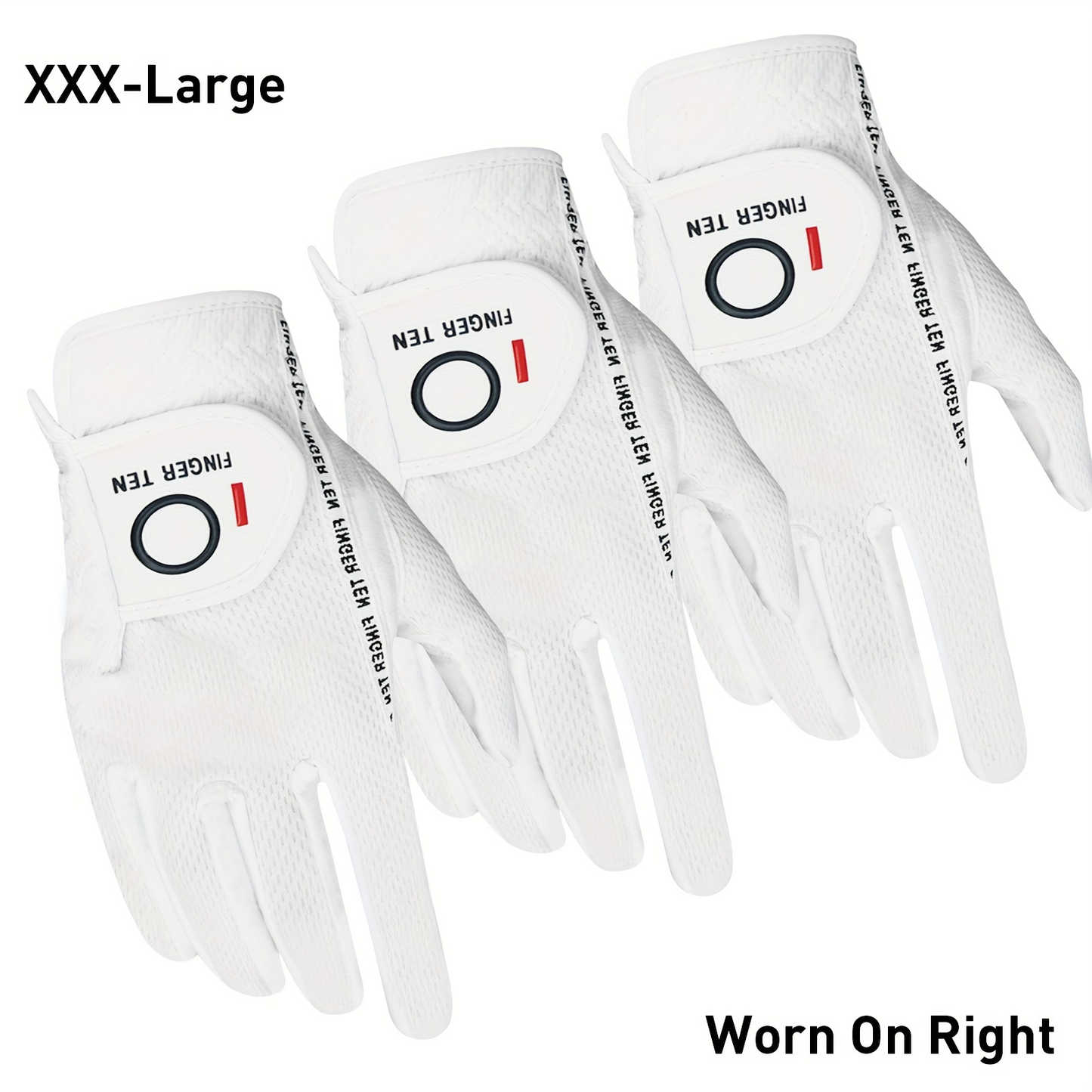 Wet Weather Golf Gloves Rain Grip 3-Pack for Men | Breathable Water-Resistant Golf Gloves for Left & Right Hand – Durable Comfortable Fit in Hot & Wet Conditions (Black, Gray, White | S–3XL)