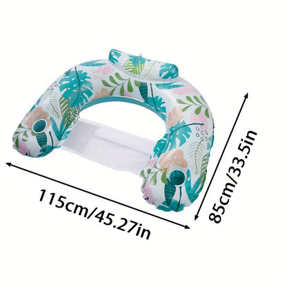 Pool Noodle Sling Chair 3-Pack for Adults – Striped Inflatable Floating Lounger Chair for Swimming Pool Lake Beach River, Ergonomic Water Hammock Seat for Group Pool Party Summer Fun