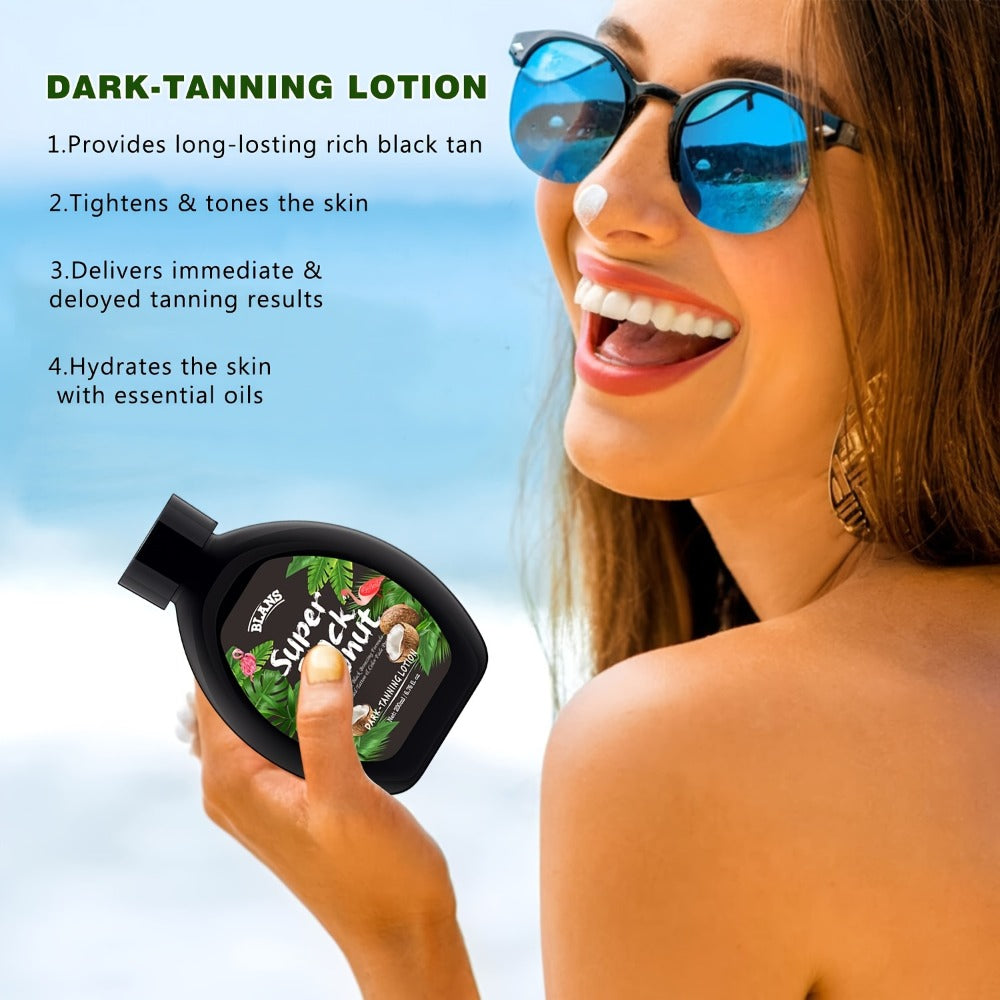 Sunless Tanning Cream with Coconut Natural Glow Bronzing Lotion Alcohol-Free BPA-Free for All Skin Types Medium Skin Tone Daily Self Tanner Body Skin Care Unisex 200ml 6.76oz