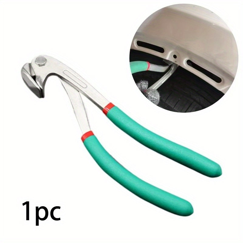 Heavy Duty Body Dent Edge Pliers | Portable Auto Collision Repair Edge Pliers - Door Edge Hawkbill Pliers, Ergonomic Green Handle & Durable Construction, Door Wing Crimping Tool, Stainless Steel Material By Yx&St