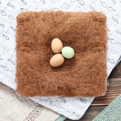 Chicken Coop Nesting Box Pads 12x12" – Natural Egg-Laying Bedding Material for Hen House, Reusable Nest Box Liner for Most Chicken Coops & Bird Nests, 4/5/8/13pcs Sets