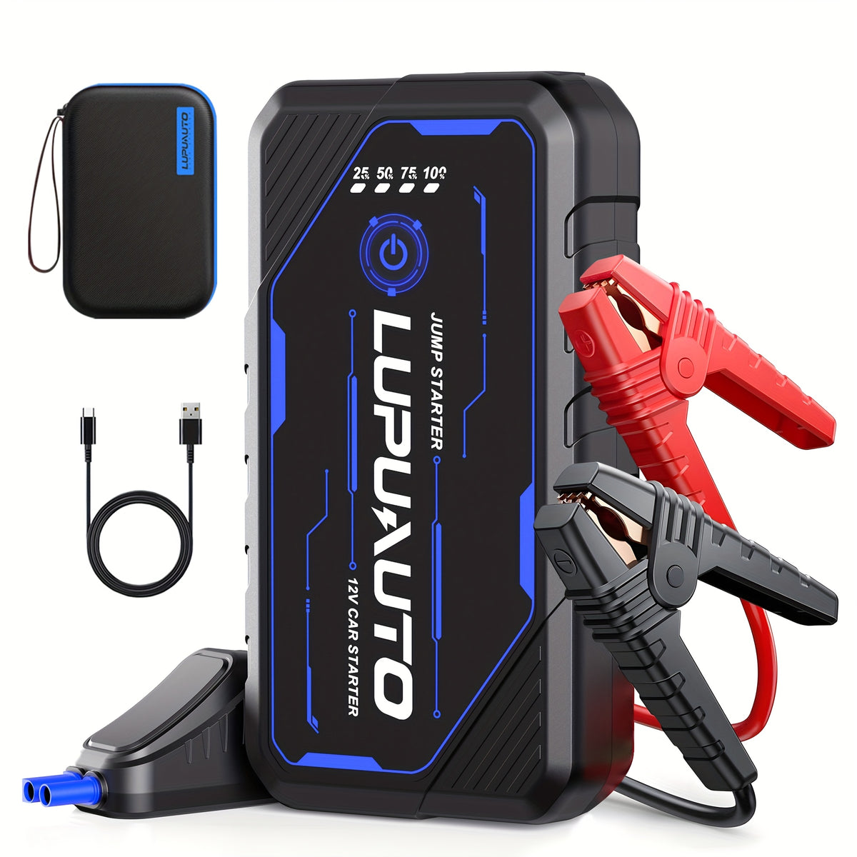 3000A Jump Starter, Portable Car Battery Jump Starter for Up to 2.38gal Gas & 1.85gal Diesel Engines, Car Battery Booster Pack with Built-in LED Light