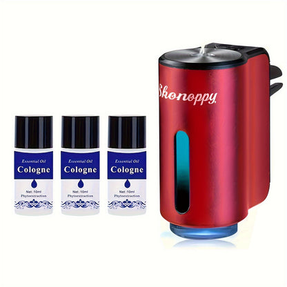 (Accessory 3/10/20 Bottles 0.34oz Essential Oils Sold Separately)Smart Car Air Freshener Aroma Diffuser with 3/6/10/20pcs Essential Oils, Premium Quality, Compact Design, for Car Experience