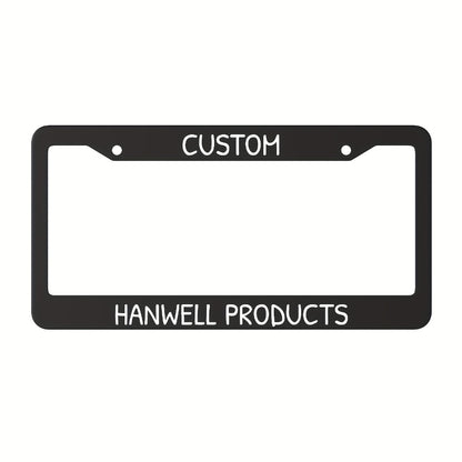 Custom License Plate Frame – 6 Font Styles, Heavy-Duty Weather-Resistant Car Tag Holder, Personalized Front & Rear License Plate Border Cover