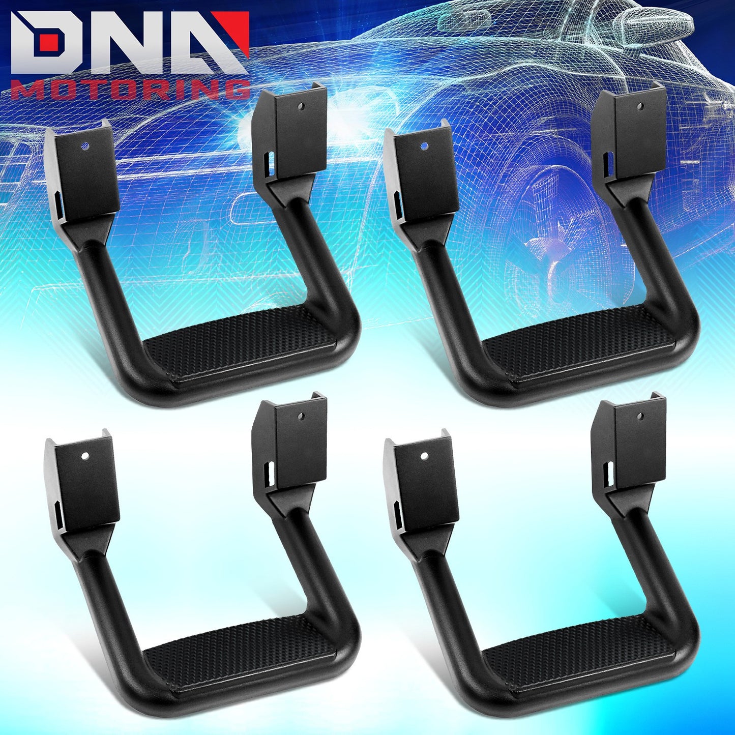 DNA MOTORING Universal Side Step Pad for Chevy GMC Ford Dodge Ram Toyota Nissan Truck Pickup SUV Aluminum 350 Lbs Max 2/4 PCS