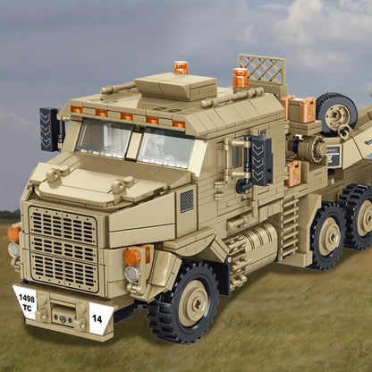 MOC Military Tank Hauler Building Block Set 3482pcs – Armored Heavy Transport Vehicle Brick Model Kit Adult Collector Display Piece Hobbyist Gift Military History Enthusiasts Model 628015