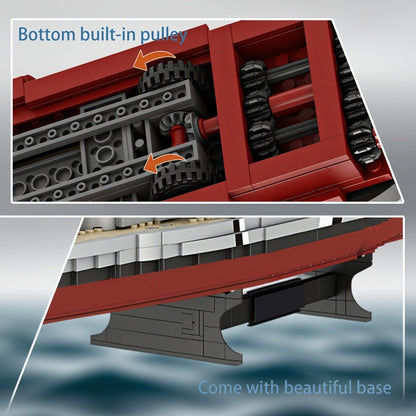 MOC Battleship Building Block Set 2081pcs – Large Scale Tech Warship Brick Model Kit 4201, Adult Collectible Display Toy, Unique Gift for Military Ship Enthusiasts Brick Builders & Teens