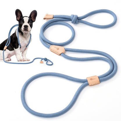 Dog Slip Leash and Harness 2-in-1 Rope Lead - No Pull All-in-One Training Leash for Puppies & Small Dogs, Adjustable Slip Lead with Soft Rope, Secure Control for Walking & Training