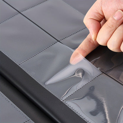Trading Card Binder Ringless 16 Pocket – Double-Sided Side-Loading Zipper Card Album for Pokemon MTG TCG Sports Cards K-pop Photocards Large Capacity Collector Folder