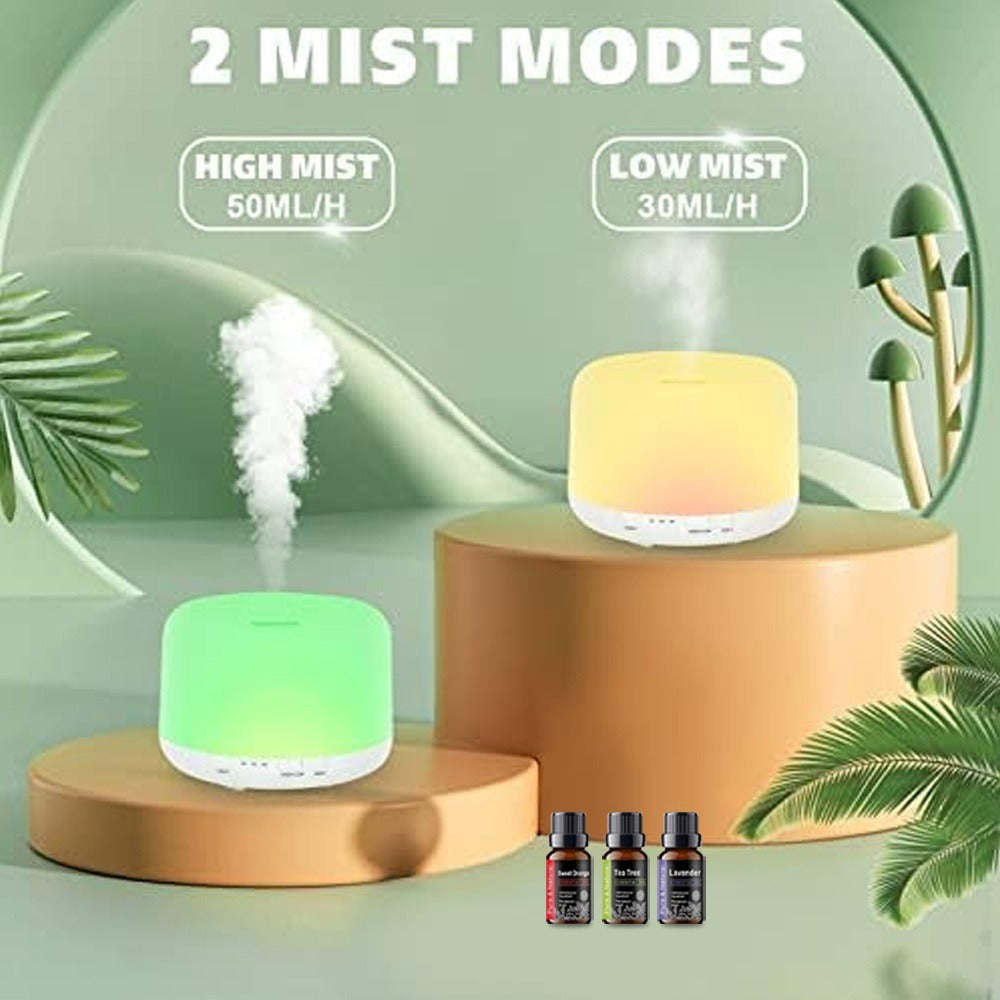 Remote Control Aroma Diffuser 300ml – Humidifier & Mood Light with 6 Premium Essential Oils, Large Capacity 16.91oz Aromatherapy Diffuser for Bedroom, Office & Home, Gift Set