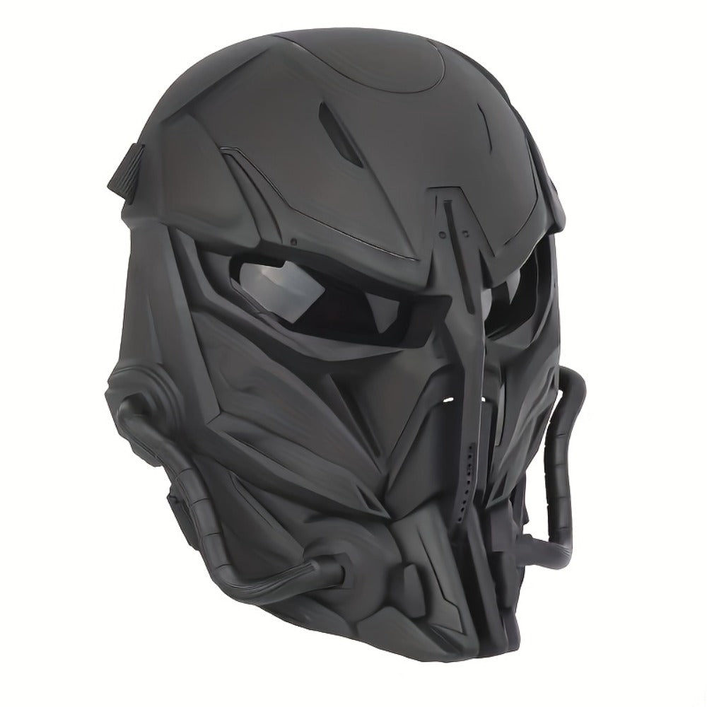 Punisher Skull Cyberpunk Face Mask – Breathable Sci-Fi Futuristic Half Mask for Halloween Cosplay, Rave Bar Club Music Festival, Photo Prop & Gift for Men Adults, Cool Collectible Accessory