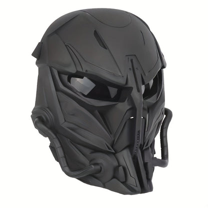 Punisher Skull Cyberpunk Face Mask – Breathable Sci-Fi Futuristic Half Mask for Halloween Cosplay, Rave Bar Club Music Festival, Photo Prop & Gift for Men Adults, Cool Collectible Accessory