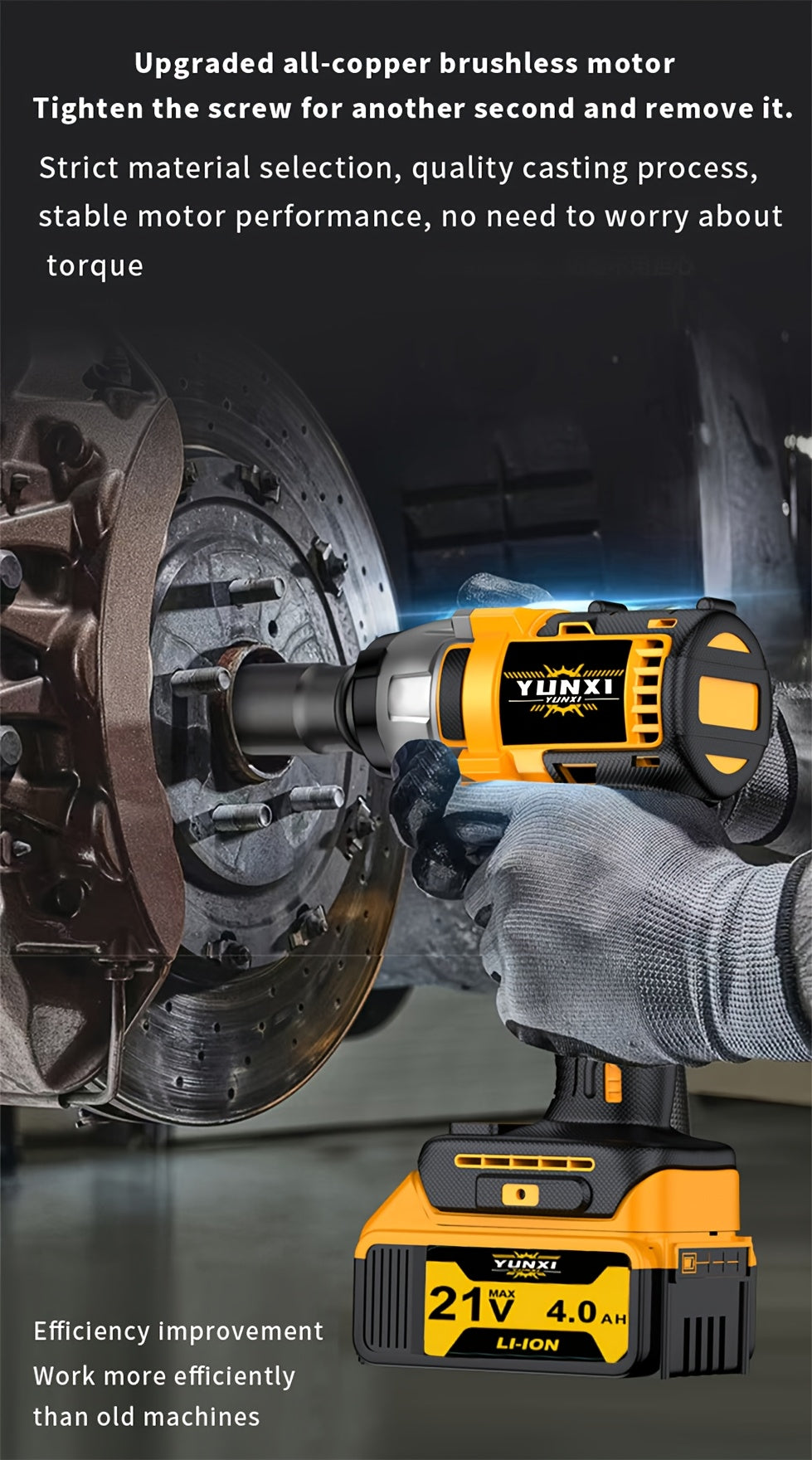 21V Cordless Impact Wrench Wireless Drill Set, Brushless Electric Impact Gun Drill, Optional 4000Mah Battery, Toolbox, Charger, Socket, And Full Accessory Set. |The Perfect Gift for The Automotive Industry And Industrial Home Decor, Men'S Gift