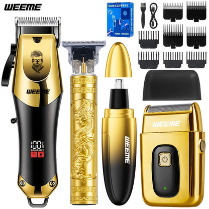 Beard Trimmer Set for Men - USB Rechargeable Hair Clipper & Grooming Kit with Battery Indicator, Comb Attachments, Epilator & Trimmer, 2/3/4 Piece Set for Travel Home Use, Father's Day Gift