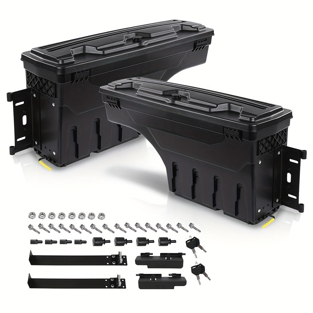 Left And Right Side Truck Bed Storage Tool Box Swing Case Fit for Ford F150 1997-2014