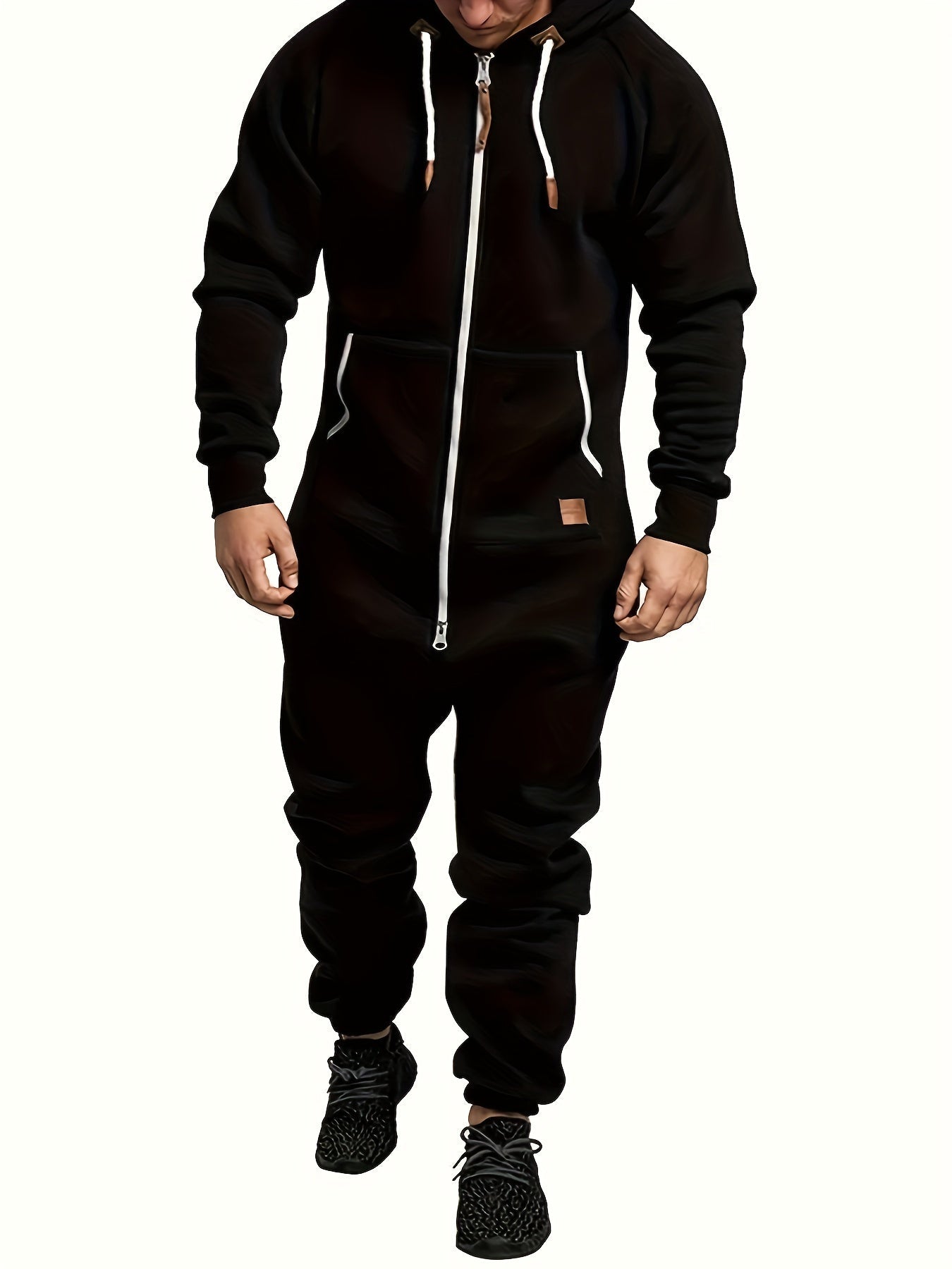 Men's fern green Long-Sleeve Jumpsuit - product view 12