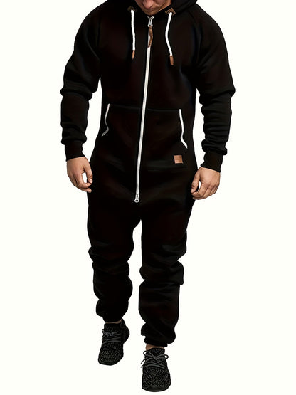 Men's fern green Long-Sleeve Jumpsuit - product view 12